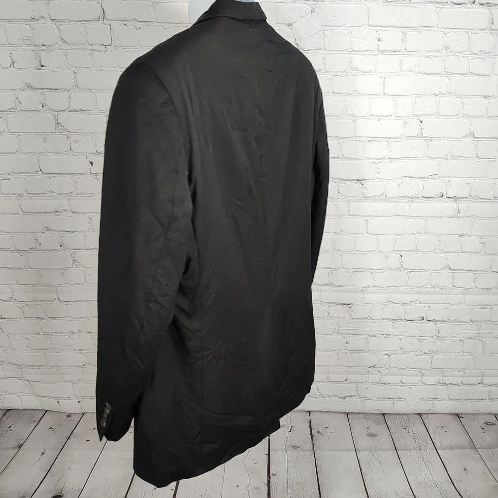Ralph Lauren Woolmark Pure Wool Dark Navy Single Breasted Two Button Men's 48R